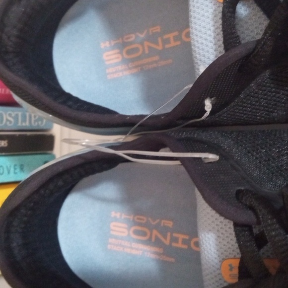 UNDER ARMOUR BLACK BLUE GRANITE HOVR SONIC 6 SNEAKERS SIZE 12 NWT - Picture 8 of 9